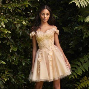 NEW SHORT OFF THE SHOULDER SLEEVELESS DRESS WITH STRAPS AND ZIPPER BACK CD0194
